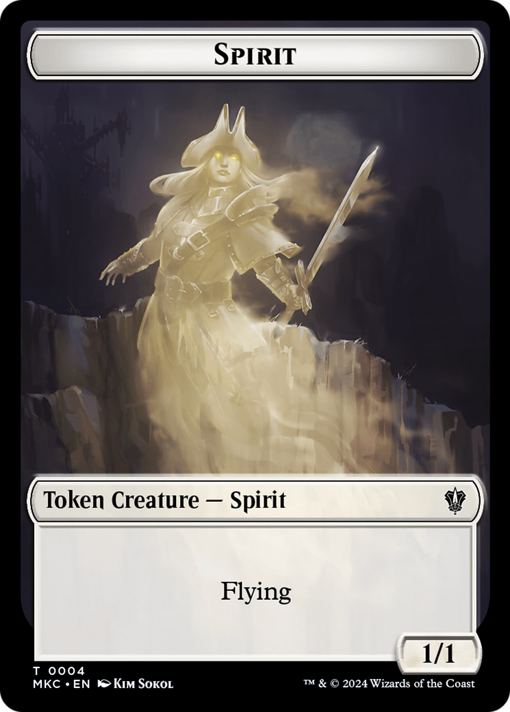 Spirit // Phyrexian Germ Double-Sided Token [Murders at Karlov Manor Commander Tokens] | Lots Moore NSW