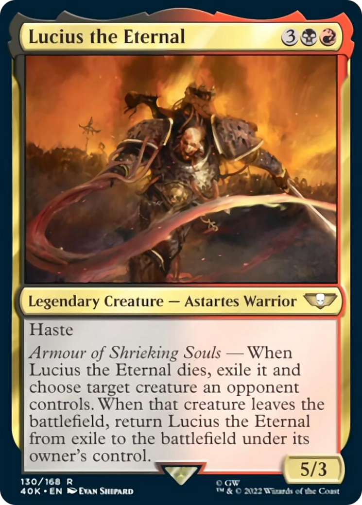 Lucius the Eternal (Surge Foil) [Universes Beyond: Warhammer 40,000] | Lots Moore NSW