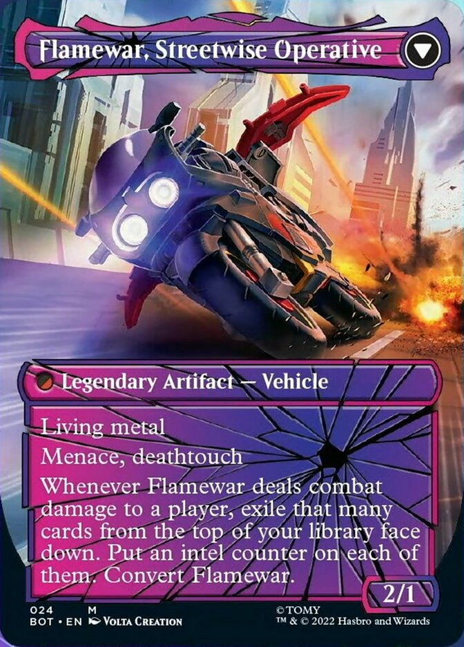 Flamewar, Brash Veteran // Flamewar, Streetwise Operative (Shattered Glass) [Universes Beyond: Transformers] | Lots Moore NSW