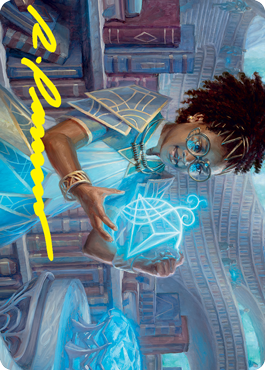 Zimone, Quandrix Prodigy Art Card (Gold-Stamped Signature) [Strixhaven: School of Mages Art Series] | Lots Moore NSW