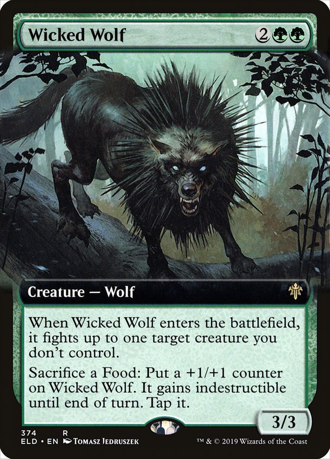 Wicked Wolf (Extended Art) [Throne of Eldraine] | Lots Moore NSW