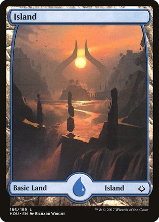 Island (186) - Full Art [Hour of Devastation] | Lots Moore NSW