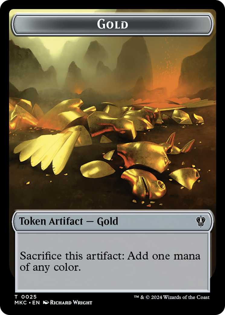 Gold // Treasure Double-Sided Token [Murders at Karlov Manor Commander Tokens] | Lots Moore NSW