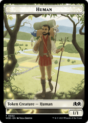 Human // Food (0013) Double-Sided Token [Wilds of Eldraine Tokens] | Lots Moore NSW