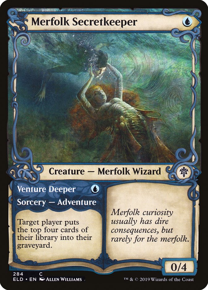 Merfolk Secretkeeper // Venture Deeper (Showcase) [Throne of Eldraine] | Lots Moore NSW