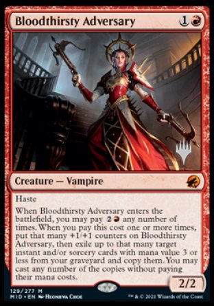 Bloodthirsty Adversary (Promo Pack) [Innistrad: Midnight Hunt Promos] | Lots Moore NSW