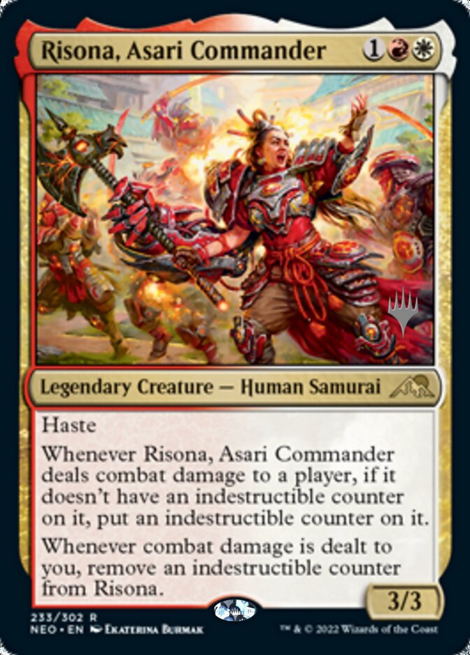 Risona, Asari Commander (Promo Pack) [Kamigawa: Neon Dynasty Promos] | Lots Moore NSW