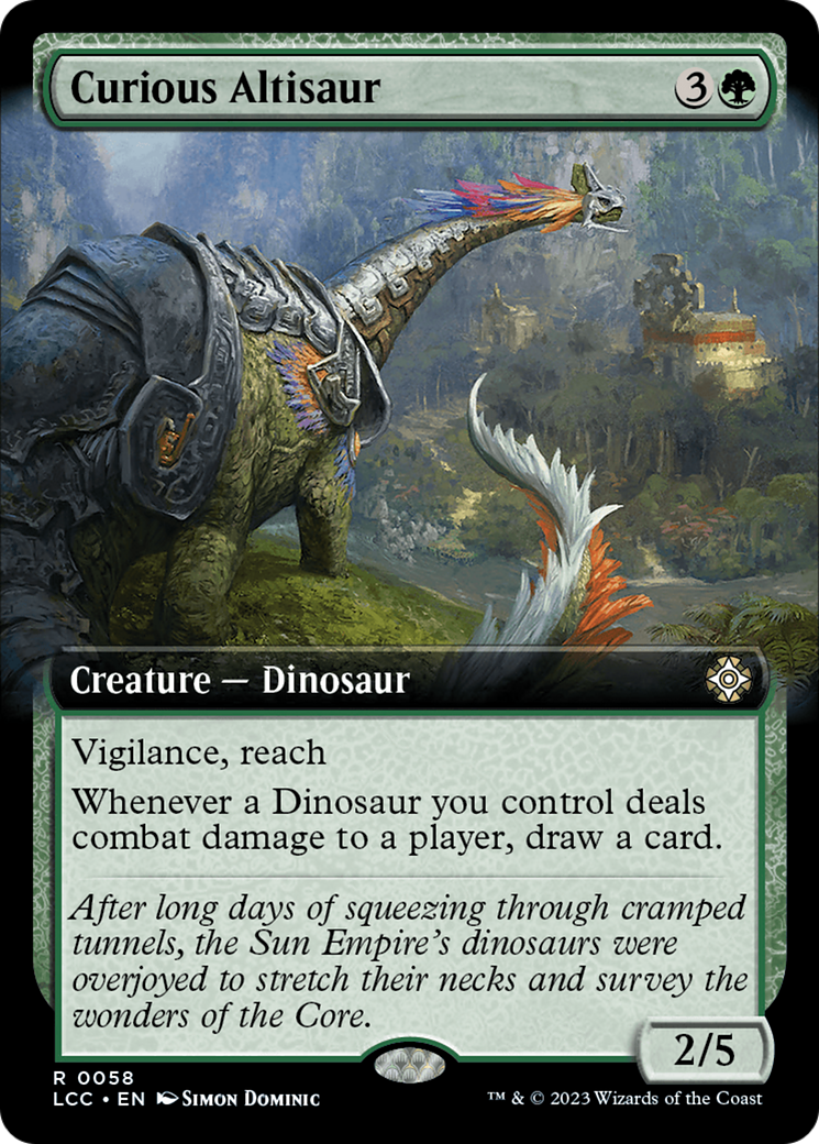 Curious Altisaur (Extended Art) [The Lost Caverns of Ixalan Commander] | Lots Moore NSW