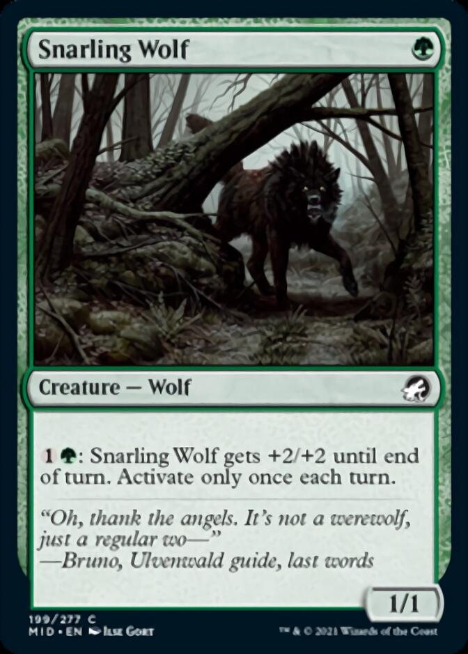 Snarling Wolf [Innistrad: Midnight Hunt] | Lots Moore NSW