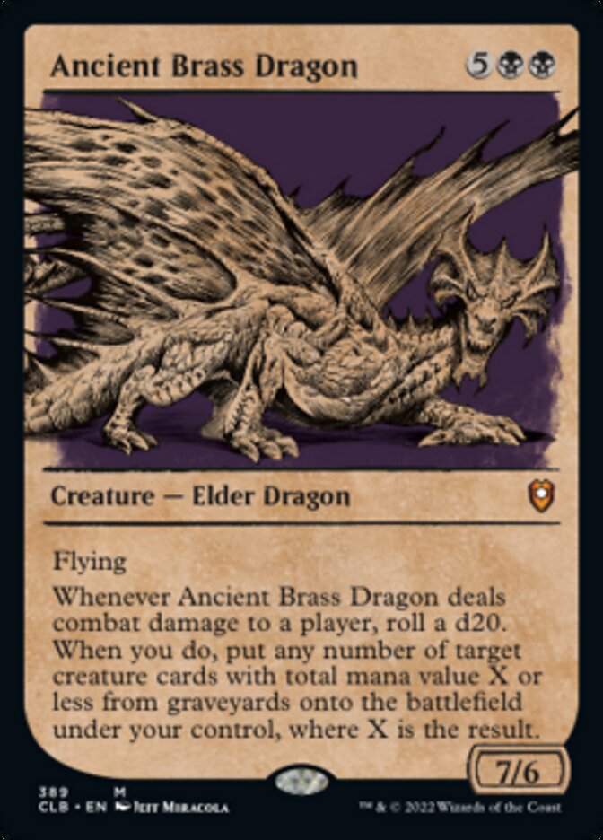 Ancient Brass Dragon (Showcase) [Commander Legends: Battle for Baldur's Gate] | Lots Moore NSW