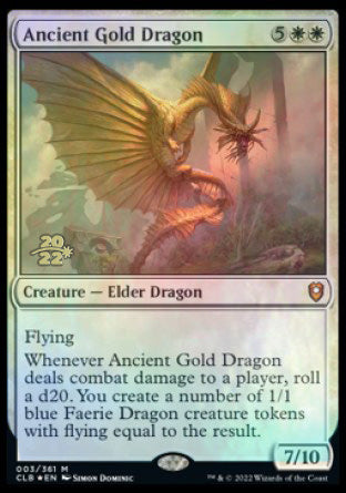 Ancient Gold Dragon [Commander Legends: Battle for Baldur's Gate Prerelease Promos] | Lots Moore NSW