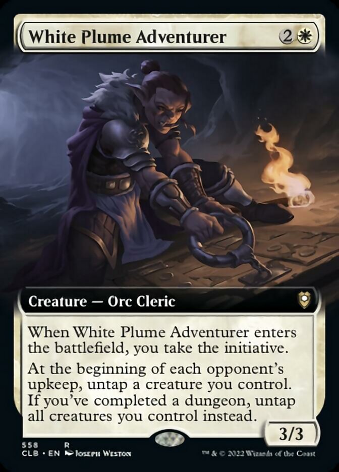 White Plume Adventurer (Extended Art) [Commander Legends: Battle for Baldur's Gate] | Lots Moore NSW