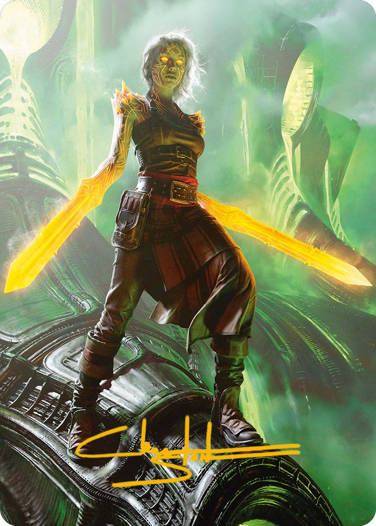 Nahiri, the Unforgiving Art Card (Gold-Stamped Signature) [Phyrexia: All Will Be One Art Series] | Lots Moore NSW