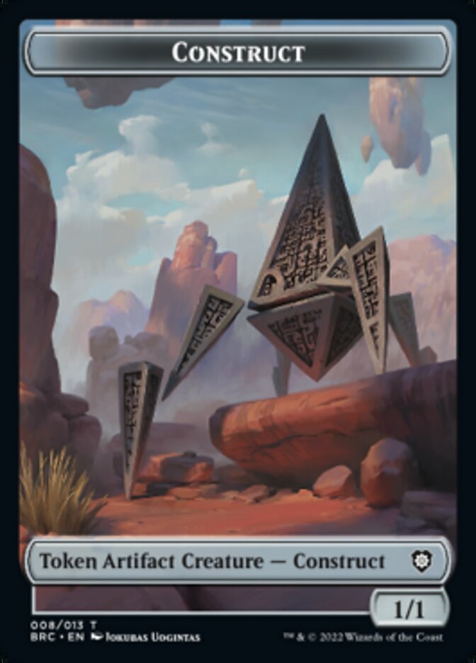 Construct (008) // Phyrexian Myr Double-Sided Token [The Brothers' War Commander Tokens] | Lots Moore NSW