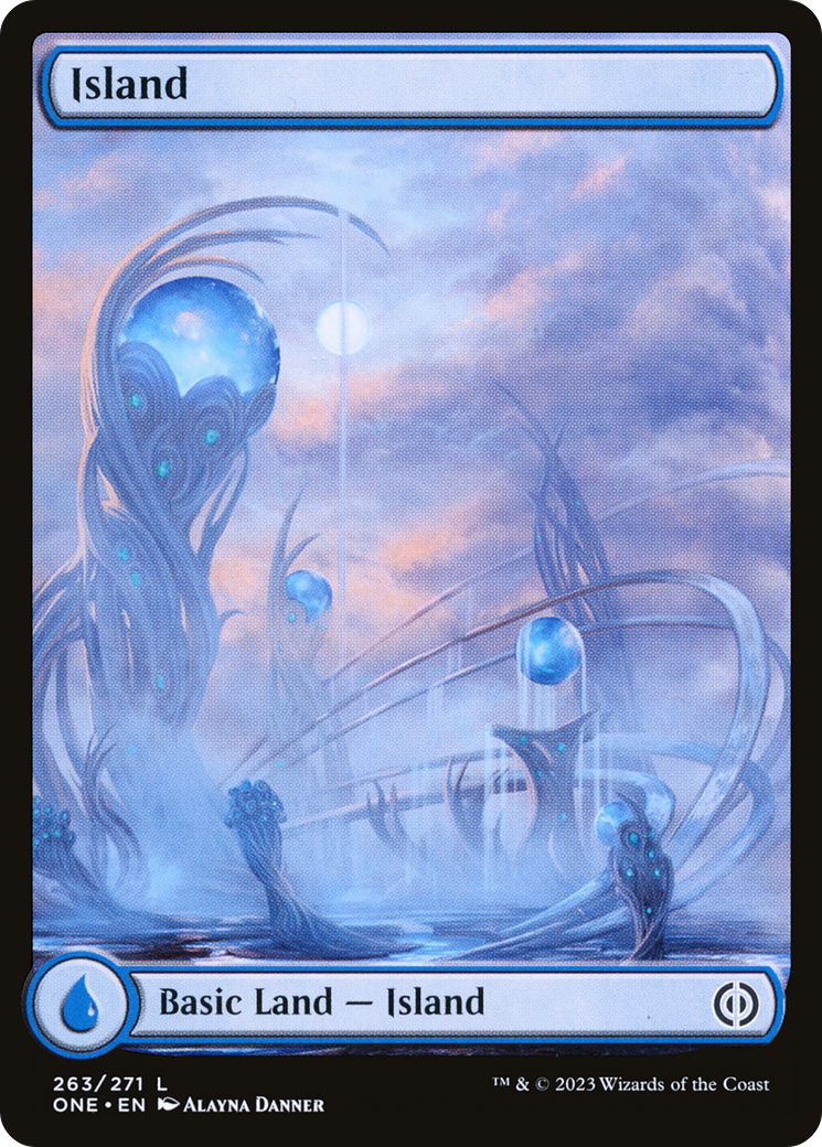 Island (263) (Full-Art) [Phyrexia: All Will Be One] | Lots Moore NSW