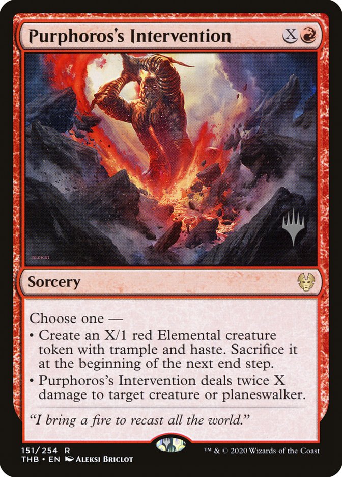 Purphoros's Intervention (Promo Pack) [Theros Beyond Death Promos] | Lots Moore NSW