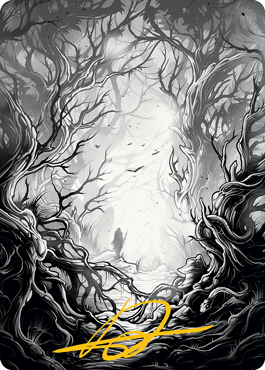 Forest 1 Art Card (Gold-Stamped Signature) [Innistrad: Midnight Hunt Art Series] | Lots Moore NSW