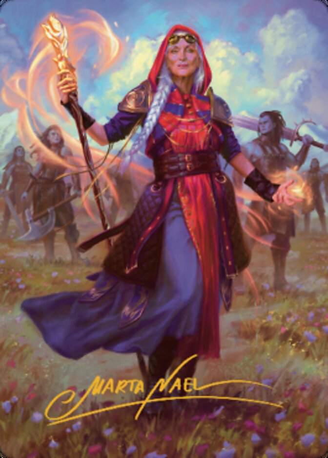 Jaya, Fiery Negotiator Art Card 1 (Gold-Stamped Signature) [Dominaria United Art Series] | Lots Moore NSW