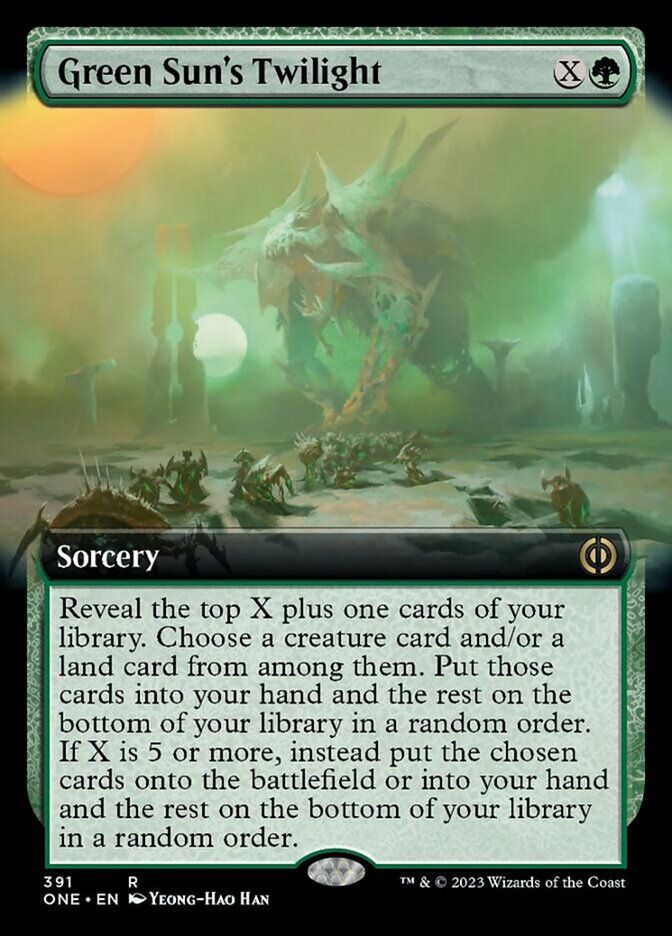 Green Sun's Twilight (Extended Art) [Phyrexia: All Will Be One] | Lots Moore NSW