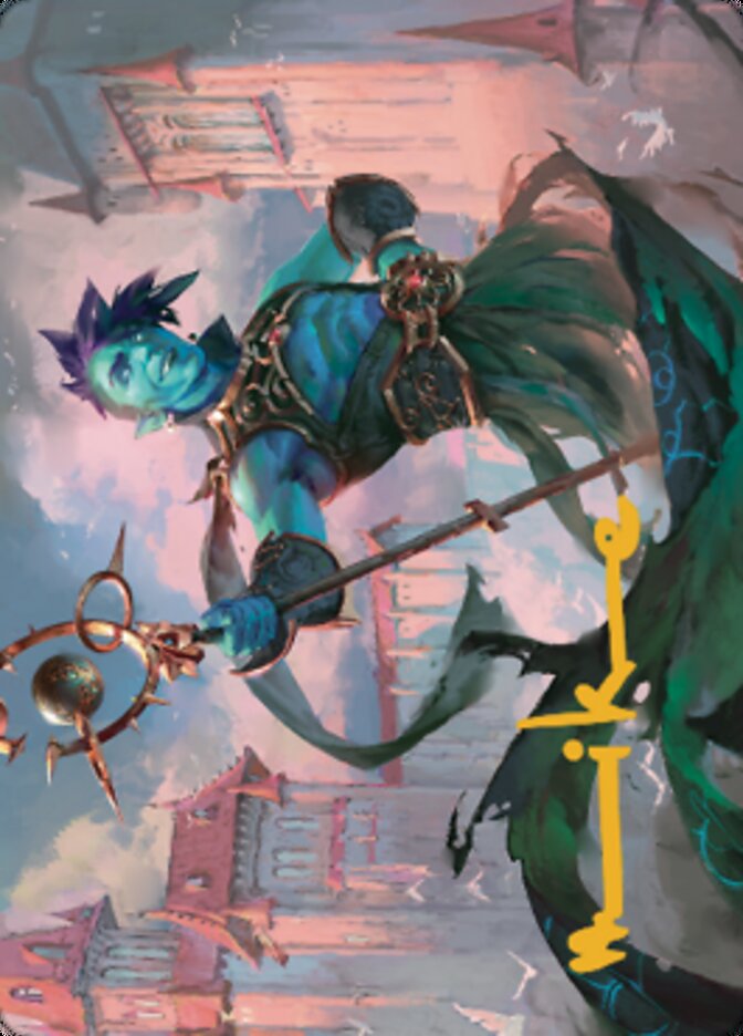 Haughty Djinn Art Card (Gold-Stamped Signature) [Dominaria United Art Series] | Lots Moore NSW