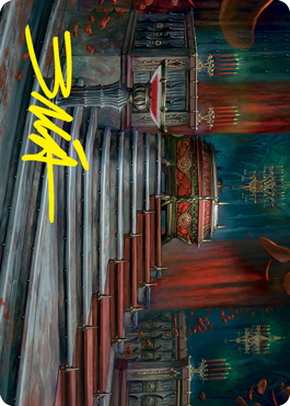 Edgar Markov's Coffin Art Card (Gold-Stamped Signature) [Innistrad: Crimson Vow Art Series] | Lots Moore NSW