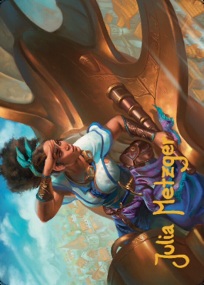 Talas Lookout Art Card (Gold-Stamped Signature) [Dominaria United Art Series] | Lots Moore NSW