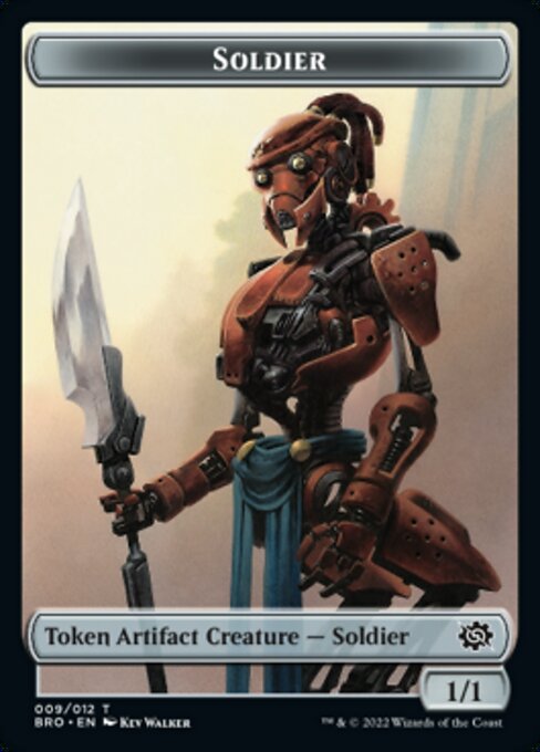 Powerstone // Soldier (009) Double-Sided Token [The Brothers' War Tokens] | Lots Moore NSW