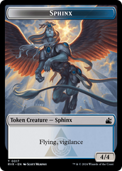 Spirit (0018) // Sphinx Double-Sided Token [Ravnica Remastered Tokens] | Lots Moore NSW