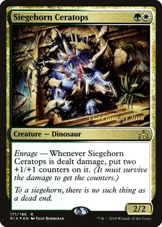 Siegehorn Ceratops [Rivals of Ixalan Promos] | Lots Moore NSW