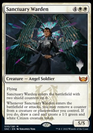 Sanctuary Warden (Promo Pack) [Streets of New Capenna Promos] | Lots Moore NSW