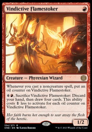 Vindictive Flamestoker (Promo Pack) [Phyrexia: All Will Be One Promos] | Lots Moore NSW