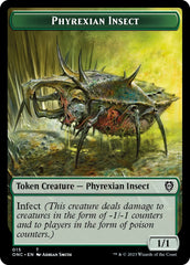 Phyrexian Wurm // Phyrexian Insect Double-Sided Token [Phyrexia: All Will Be One Commander Tokens] | Lots Moore NSW