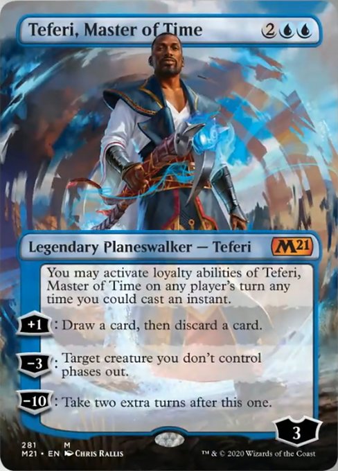 Teferi, Master of Time (Borderless) [Core Set 2021] | Lots Moore NSW