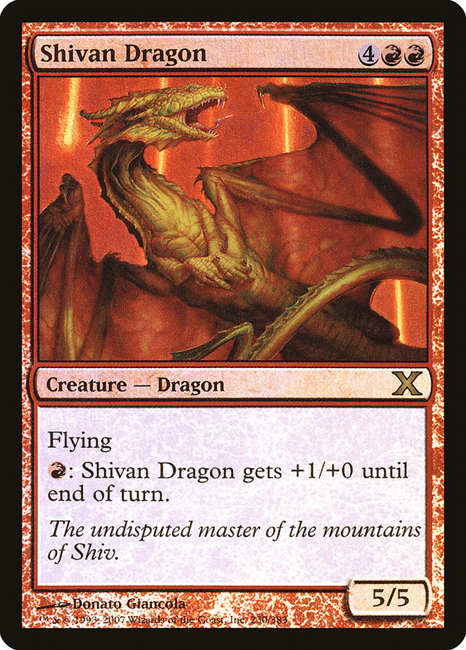 Shivan Dragon (Premium Foil) [Tenth Edition] | Lots Moore NSW