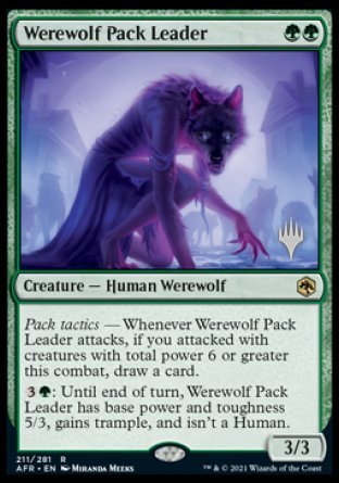 Werewolf Pack Leader (Promo Pack) [Dungeons & Dragons: Adventures in the Forgotten Realms Promos] | Lots Moore NSW