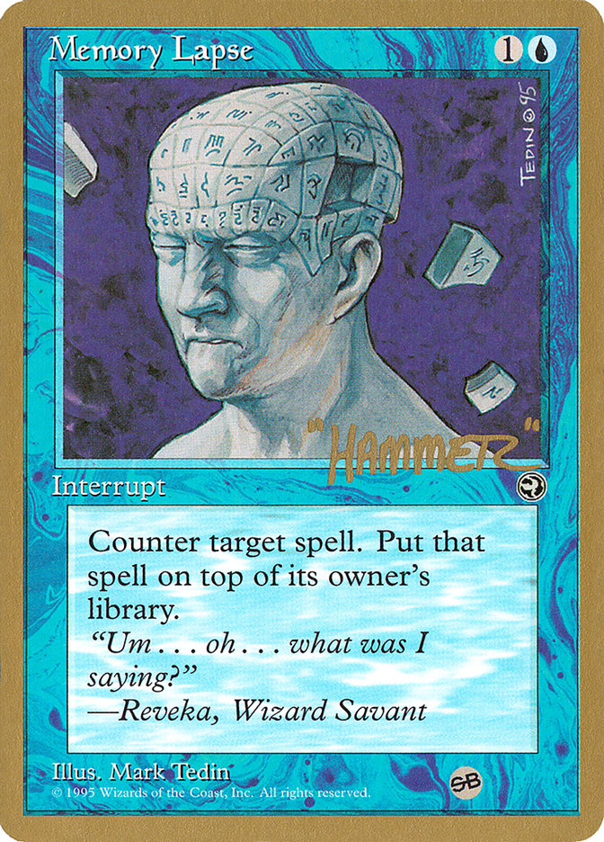 Memory Lapse (Runes) (Shawn "Hammer" Regnier) (SB) [Pro Tour Collector Set] | Lots Moore NSW