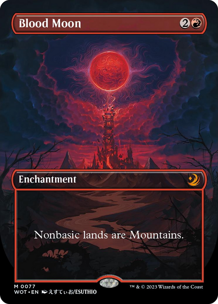 Blood Moon (Anime Borderless) [Wilds of Eldraine: Enchanting Tales] | Lots Moore NSW