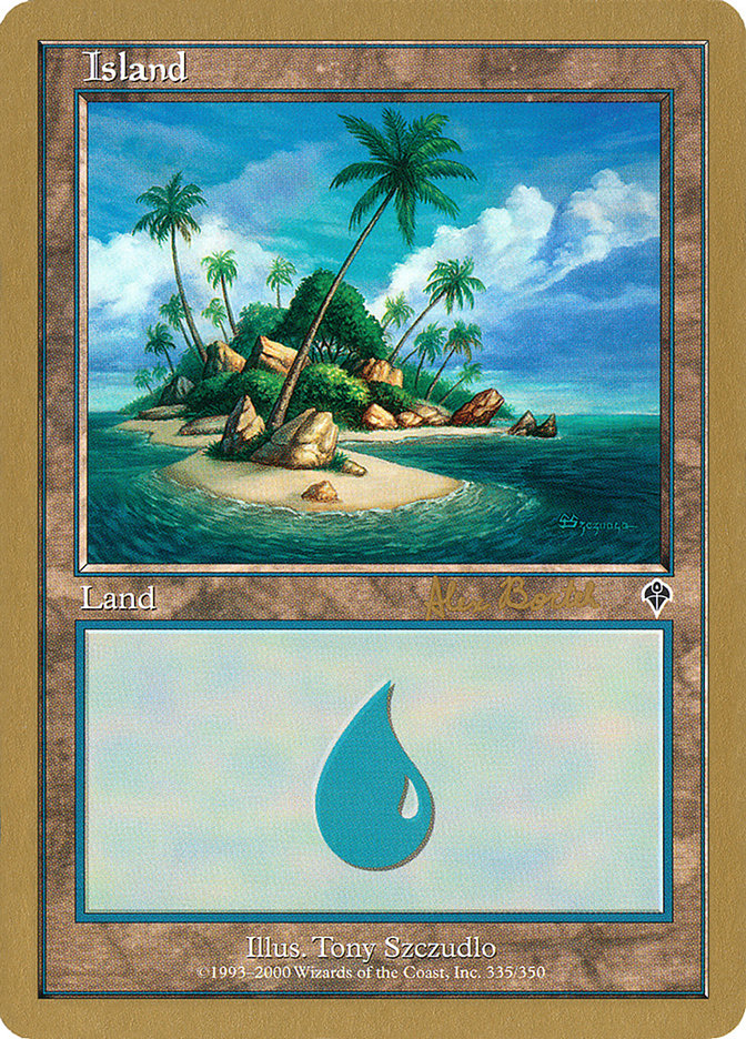 Island (ab335b) (Alex Borteh) [World Championship Decks 2001] | Lots Moore NSW