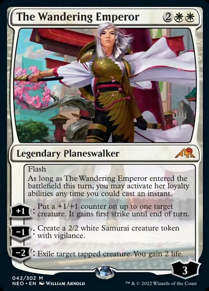 The Wandering Emperor (Promo Pack) [Kamigawa: Neon Dynasty Promos] | Lots Moore NSW