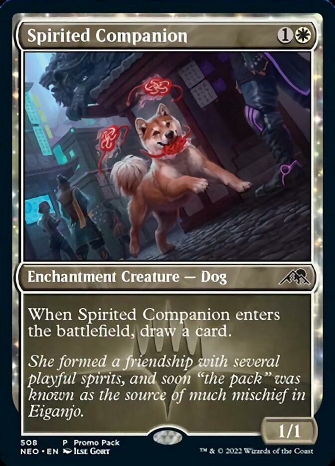 Spirited Companion (Promo Pack) [Kamigawa: Neon Dynasty Promos] | Lots Moore NSW