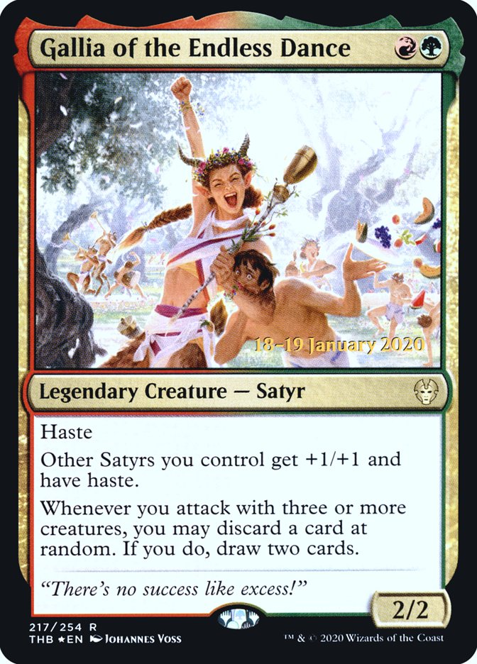 Gallia of the Endless Dance [Theros Beyond Death Prerelease Promos] | Lots Moore NSW