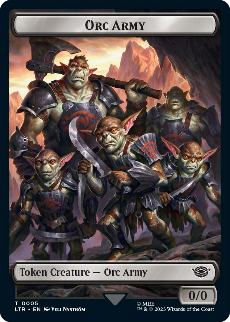 Orc Army (06) // Orc Army (05) Double-Sided Token [The Lord of the Rings: Tales of Middle-Earth Tokens] | Lots Moore NSW