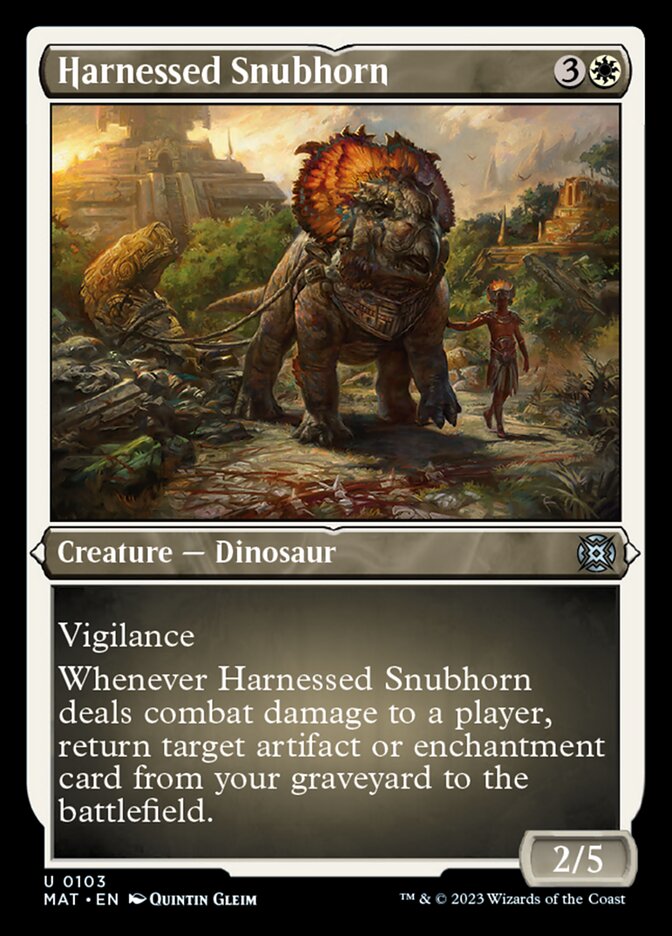 Harnessed Snubhorn (Foil Etched) [March of the Machine: The Aftermath] | Lots Moore NSW