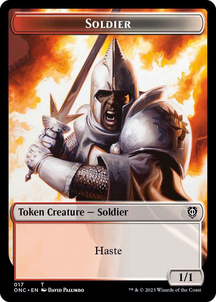 Soldier (017) // Eldrazi Double-Sided Token [Phyrexia: All Will Be One Commander Tokens] | Lots Moore NSW