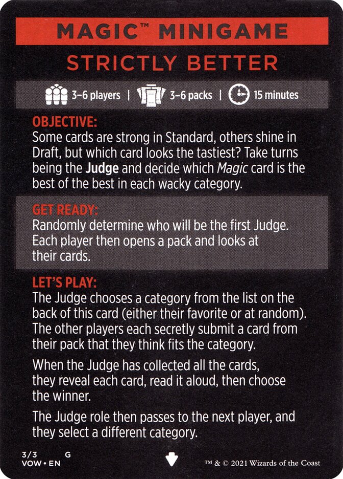 Strictly Better (Magic Minigame) [Innistrad: Crimson Vow Minigame] | Lots Moore NSW