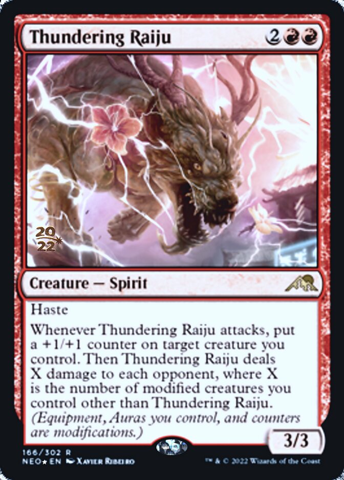 Thundering Raiju [Kamigawa: Neon Dynasty Prerelease Promos] | Lots Moore NSW