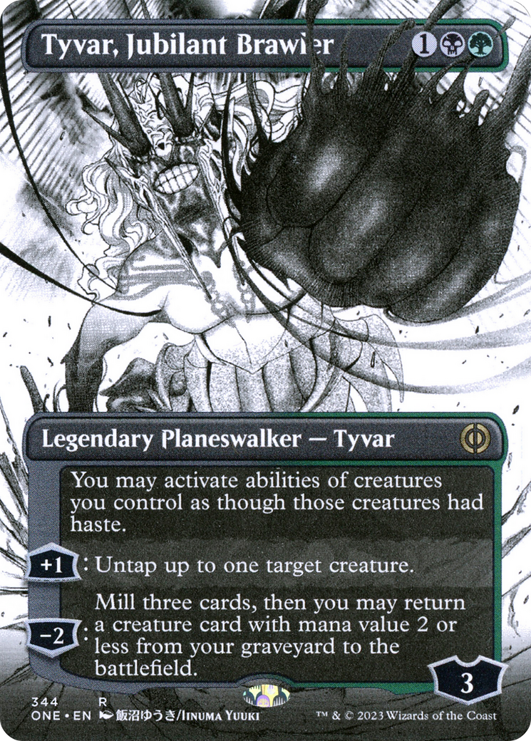 Tyvar, Jubilant Brawler (Borderless Manga) [Phyrexia: All Will Be One] | Lots Moore NSW