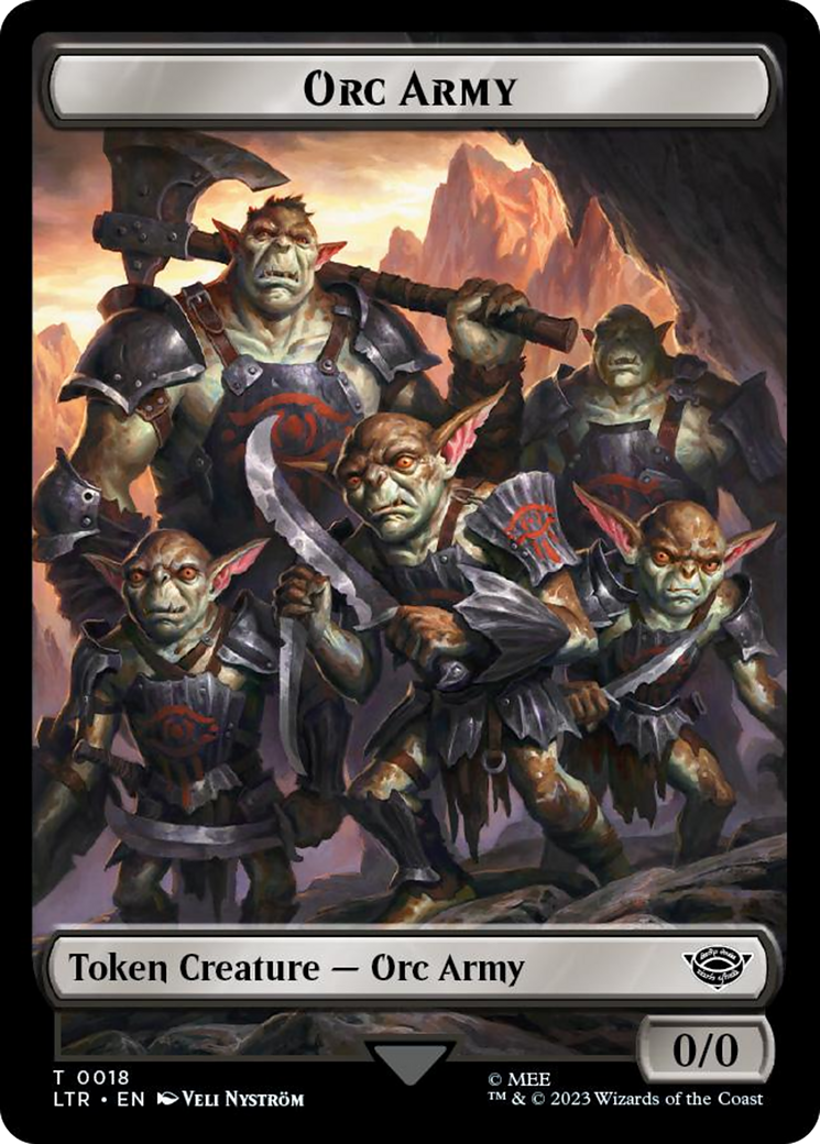 Orc Army (0018) // Food (0024) Double-Sided Token (Surge Foil) [The Lord of the Rings: Tales of Middle-Earth Tokens] | Lots Moore NSW