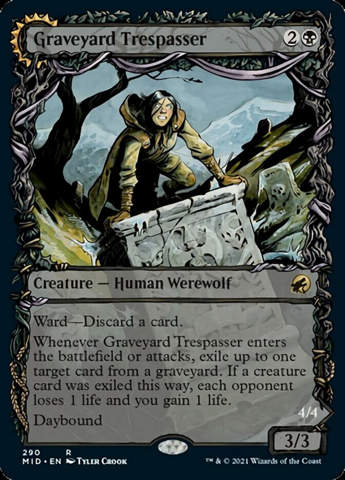 Graveyard Trespasser // Graveyard Glutton (Showcase Equinox) [Innistrad: Midnight Hunt] | Lots Moore NSW
