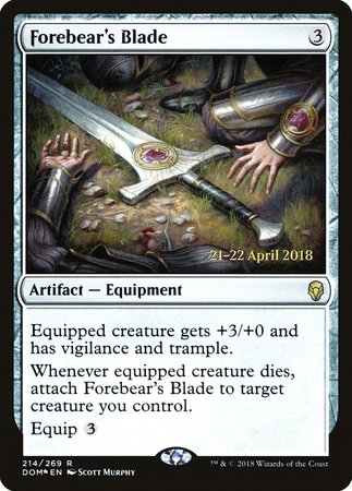 Forebear's Blade [Dominaria Promos] | Lots Moore NSW